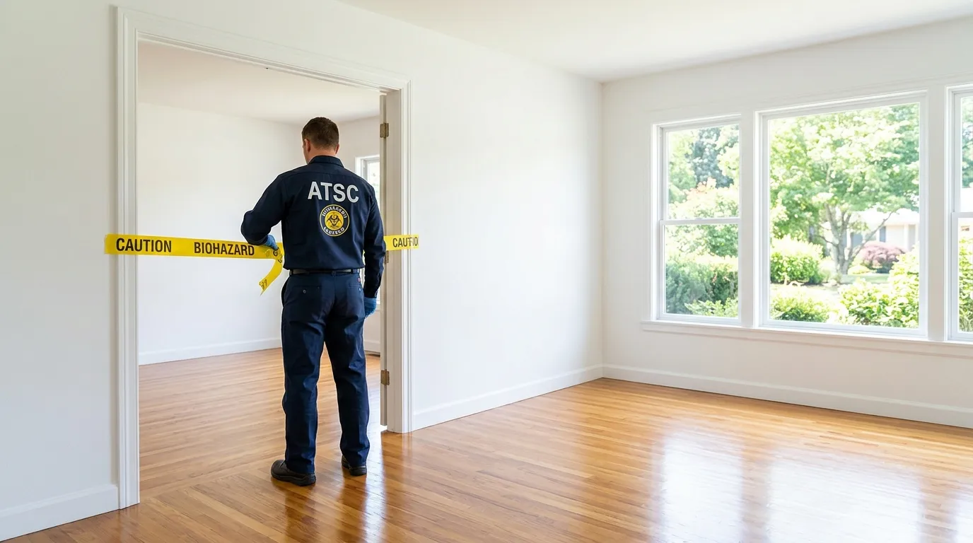 Certified biohazard cleanup crew performing Crime Scene Cleanup in Hastings